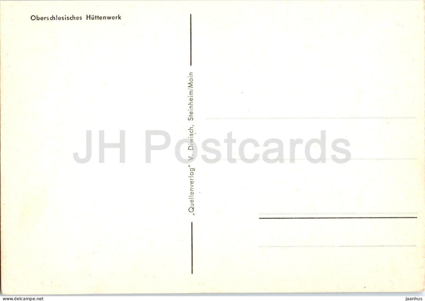 Oberschlesisches Huttenwerk - Upper Silesian steelworks - Schlesien - Silesia - old postcard - Poland - unused