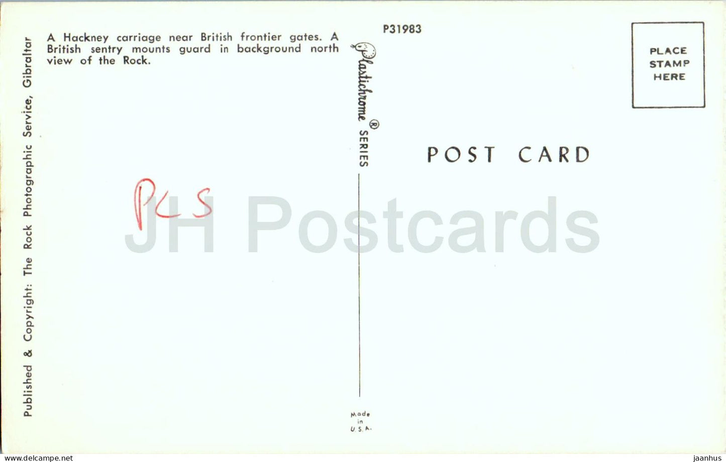 Gibraltar - Eine Droschke nahe der britischen Grenze - Pferdekutsche - Tiere - P31983 - Gibraltar - unbenutzt