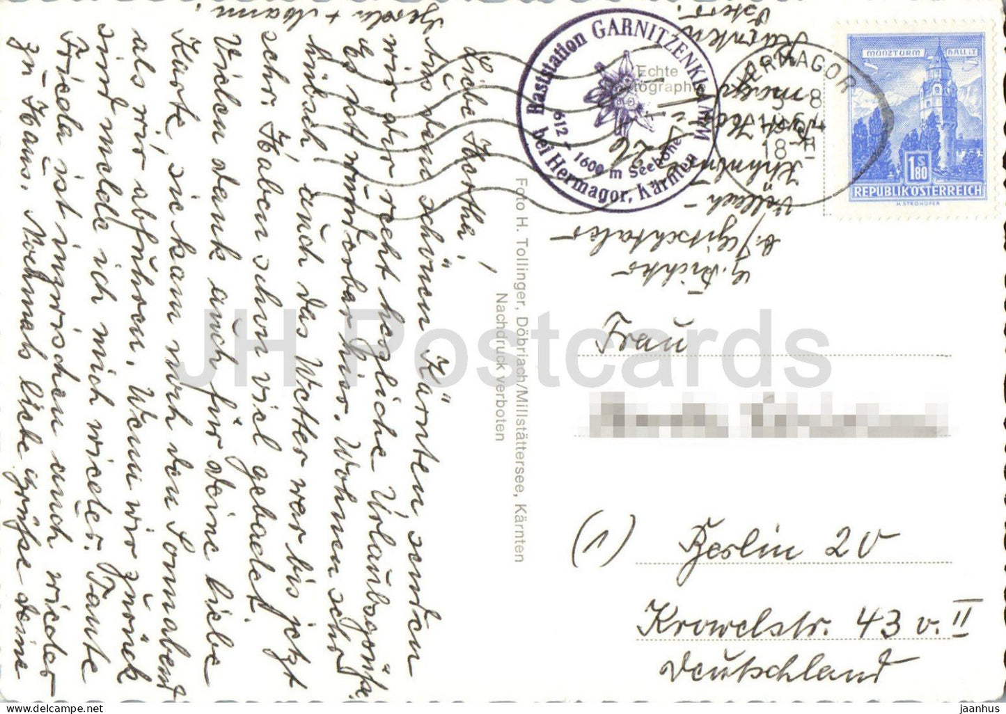 Wildromantische Garnitzenklamm bei Hermagor - Kärnten - Schlucht - Wasserfall - Natur - 3985 - 1964 - Österreich - gebraucht