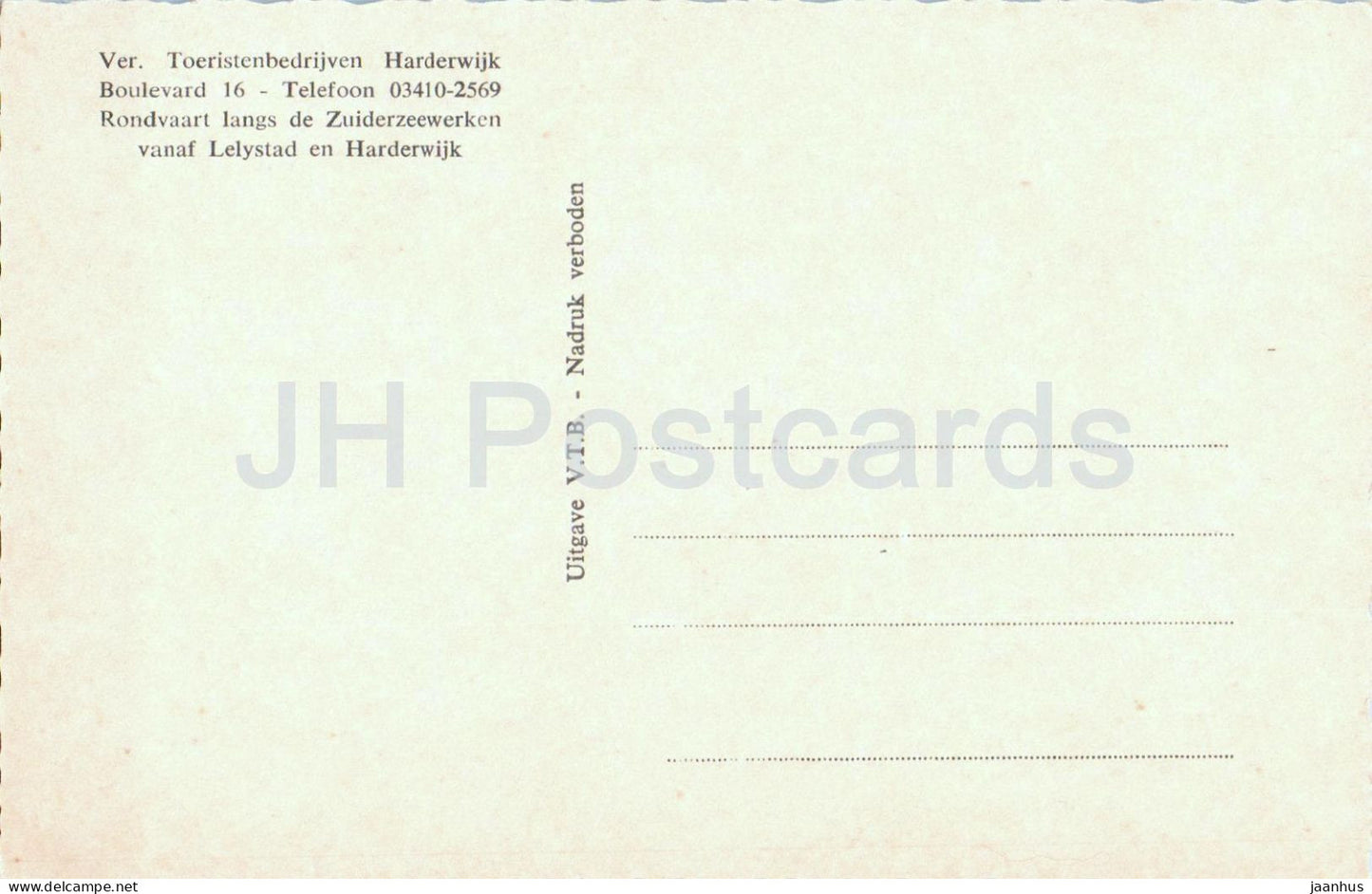 M.S. Veluwe 300 personen - passenger boat - ship - Zuiderzeewerken - old postcard - Netherlands - unused