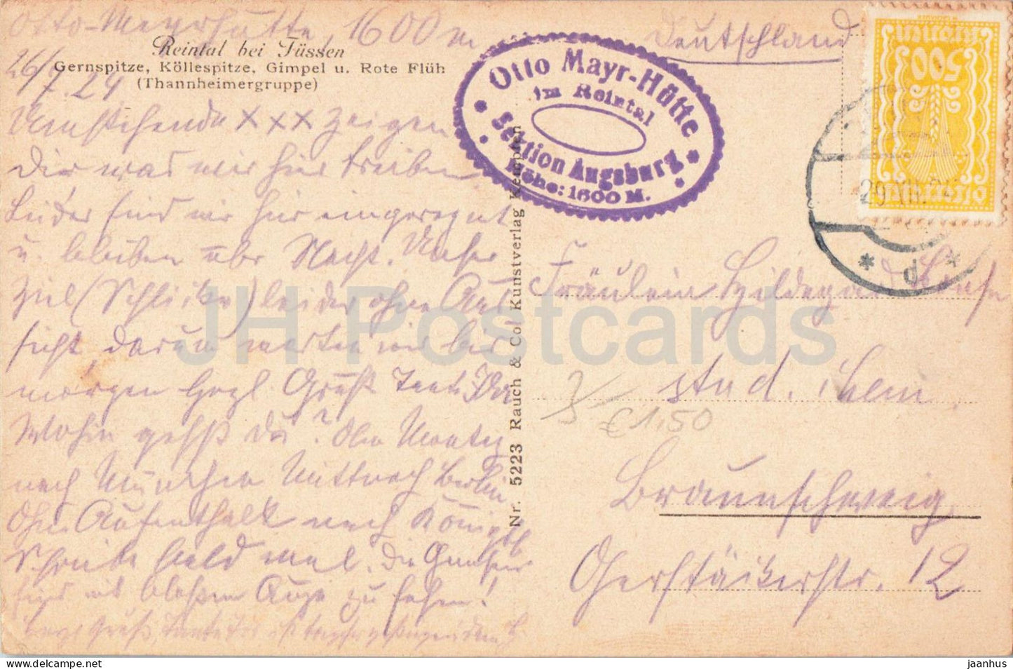 Reintal bei Fussen - Gernspitze - Kollenspitze Gimpel u. Rote Fluh - Tannheimergruppe - Germany - used