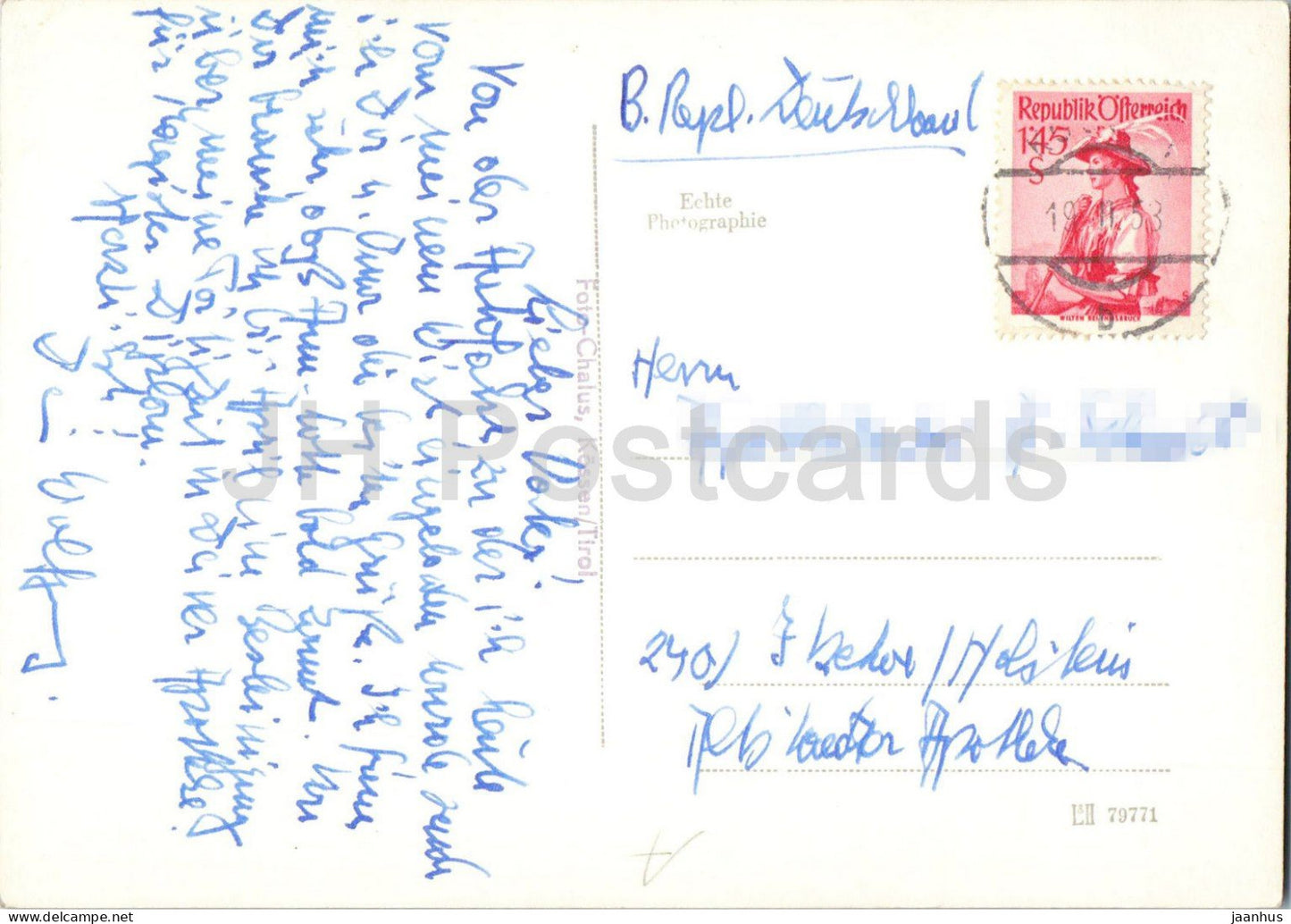 Kossen - Gasthof zur Post - Foto - Foto Foto Chalus - alte Postkarte - 1953 - Österreich - gebraucht