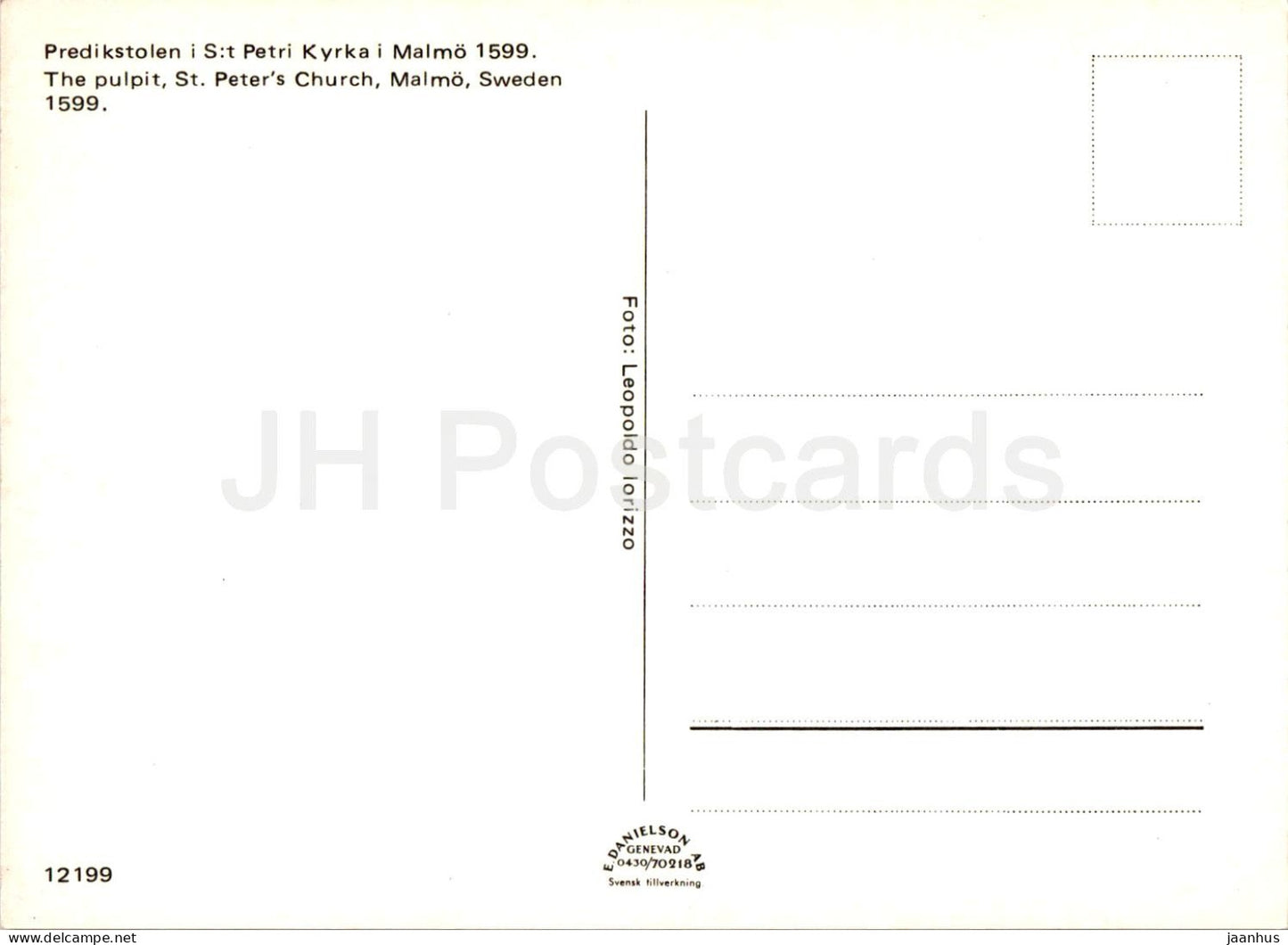 Malmö - St Petri Kyrka - Predikstolen - La Chaire - église - 12199 - Suède - inutilisé