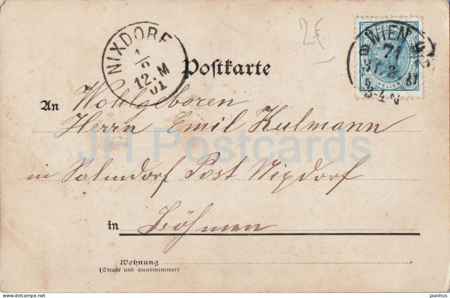 Wien - Vienne - Kaiser Jubilaums Stadttheater - théâtre - n° 1757 - carte postale ancienne - 1901 - Autriche - utilisé