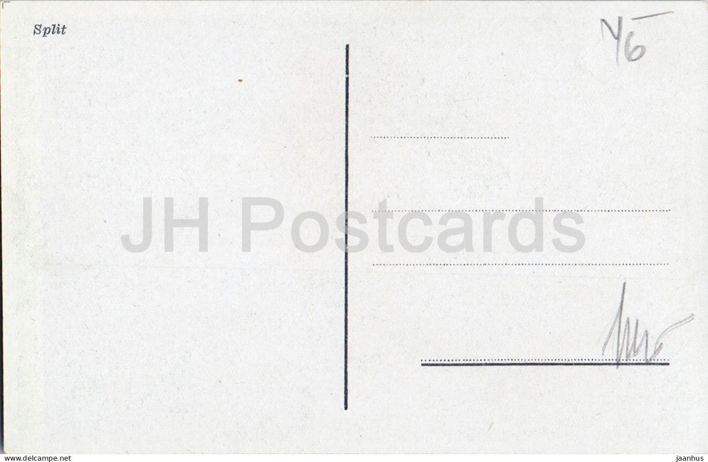 Split - harbor - city panorama - coast - old postcard - Croatia - unused