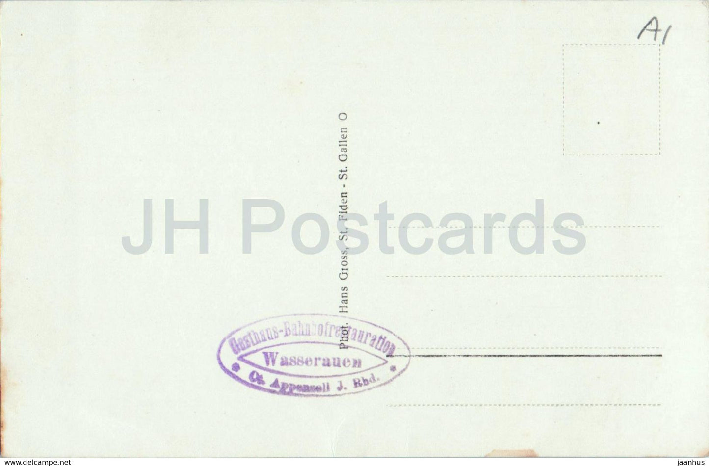 Wildkirchli 1477 m - grotte - chapelle - Gasthaus Bahnhofrestation Wasserauen - Z 1224 - carte postale ancienne - Suisse - inutilisée