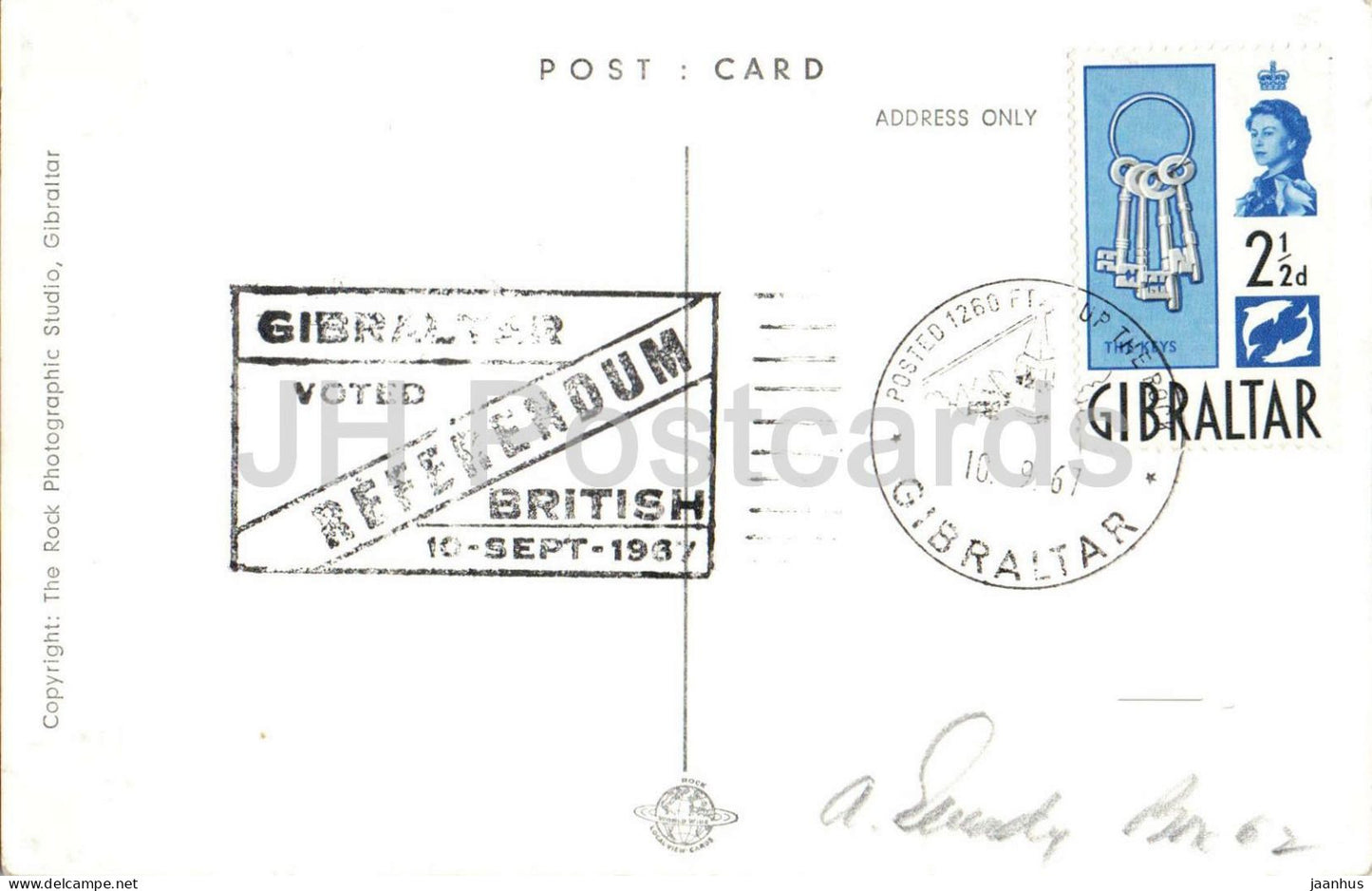 Gibraltar - British We Are - British We Stay Referendum 10 September 1967 - BEA airplane - airfield - Gibraltar - unused