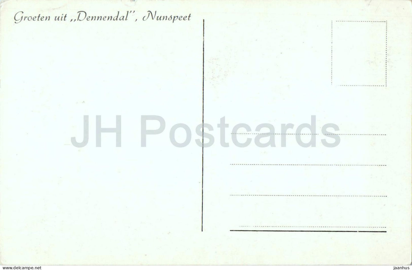 Grüße aus Dennendal - Nunspeet - Greetings from Dennendal - forest - tree - old postcard - Netherlands - unused