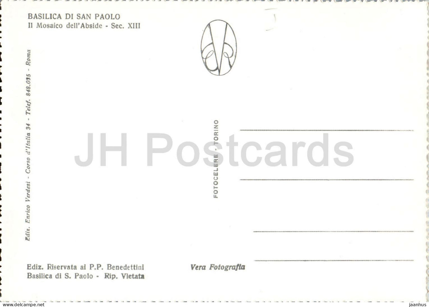 Roma - Rom - Vatikan - Petersdom - Apsismosaik - alte Postkarte - Italien - unbenutzt
