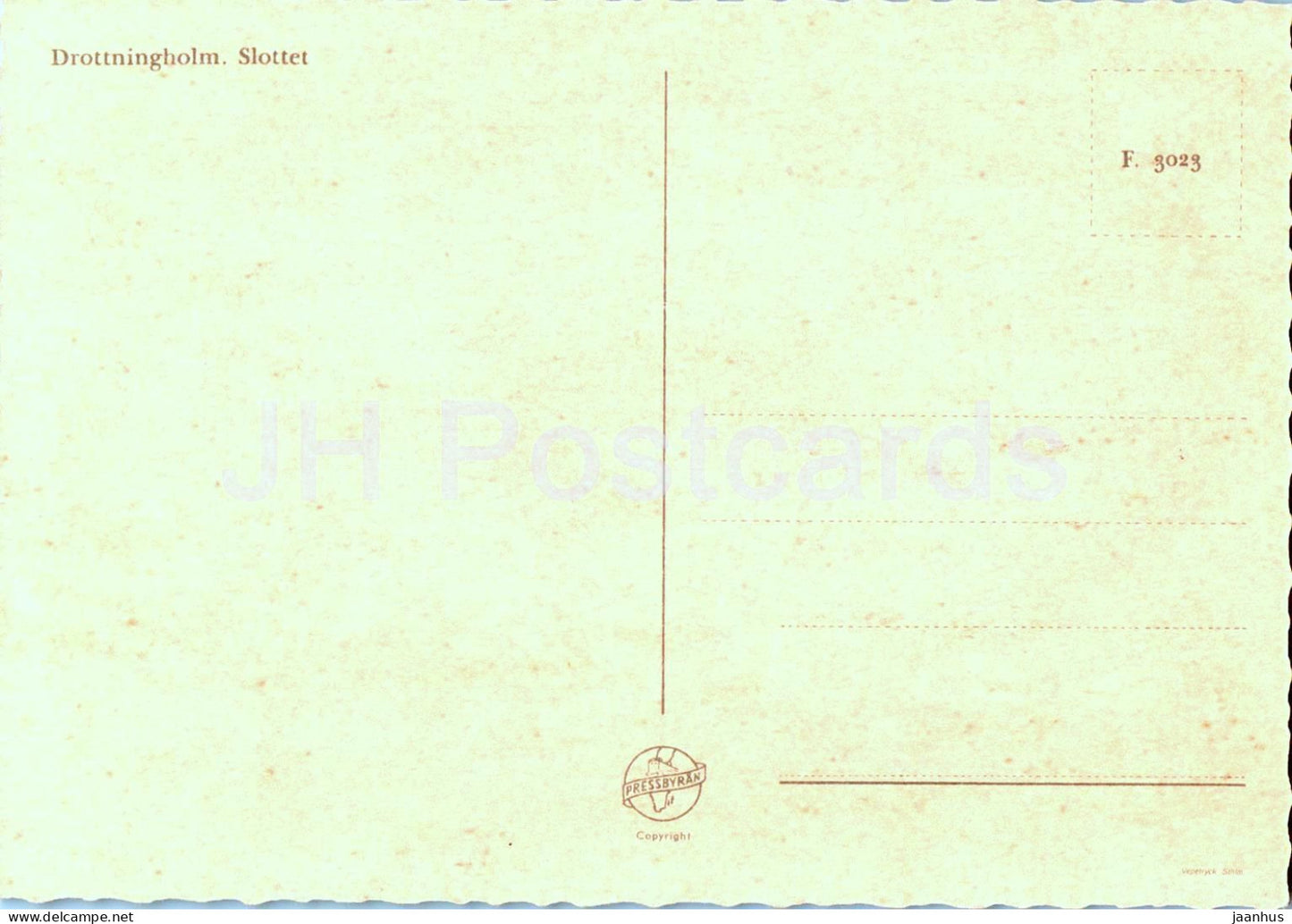 Drottningholm Slottet - château - 3023 - Suède - inutilisé