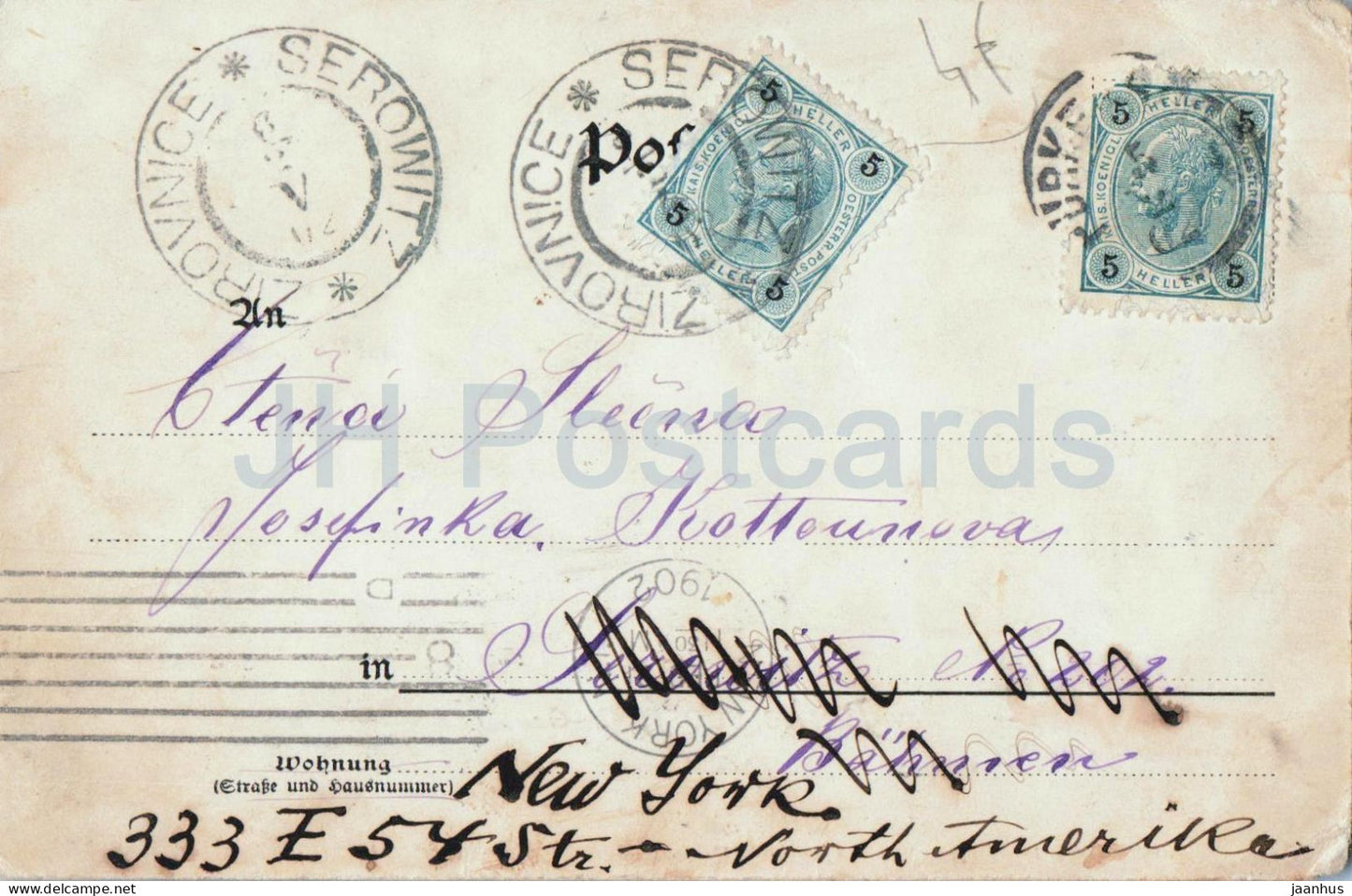 Purkersdorf - Vue panoramique de la ville avec collines boisées - N° 4286 - Carte postale ancienne - 1902 - Autriche - Utilisée