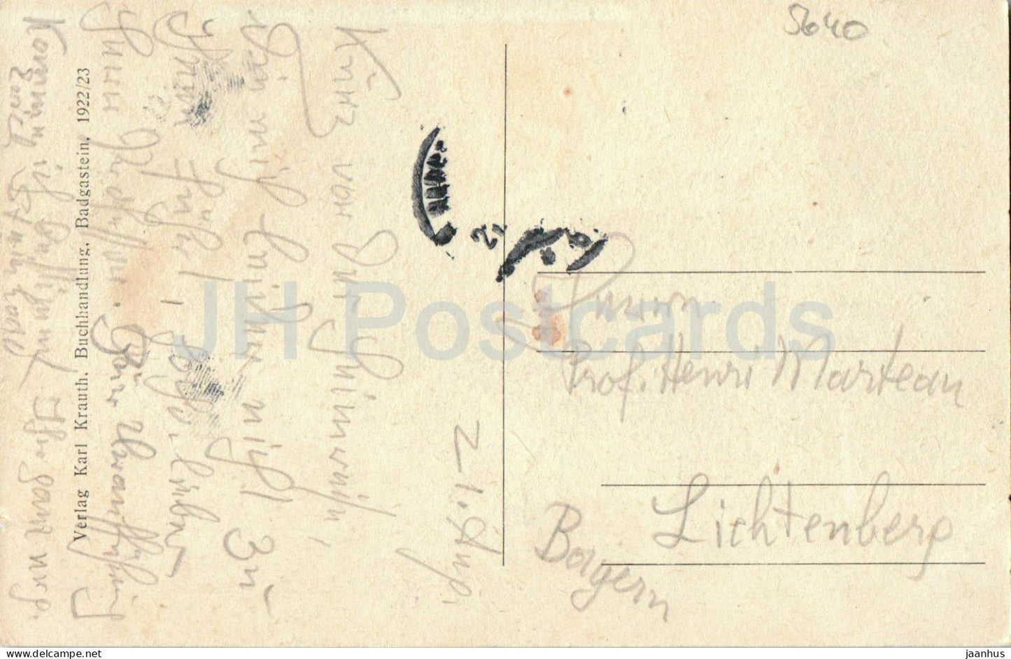 Badgastein - Ankogel - ruisseau de montagne - vallée - vue sur le glacier - carte postale ancienne - 1923 - Autriche - utilisée