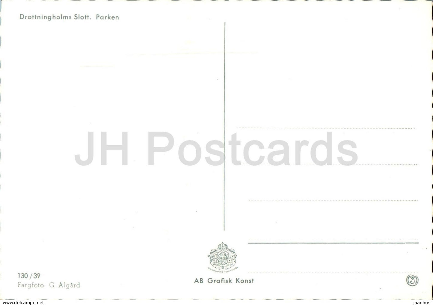 Drottningholms Slott - Parken - castle - park - 130/39 - Sweden - unused