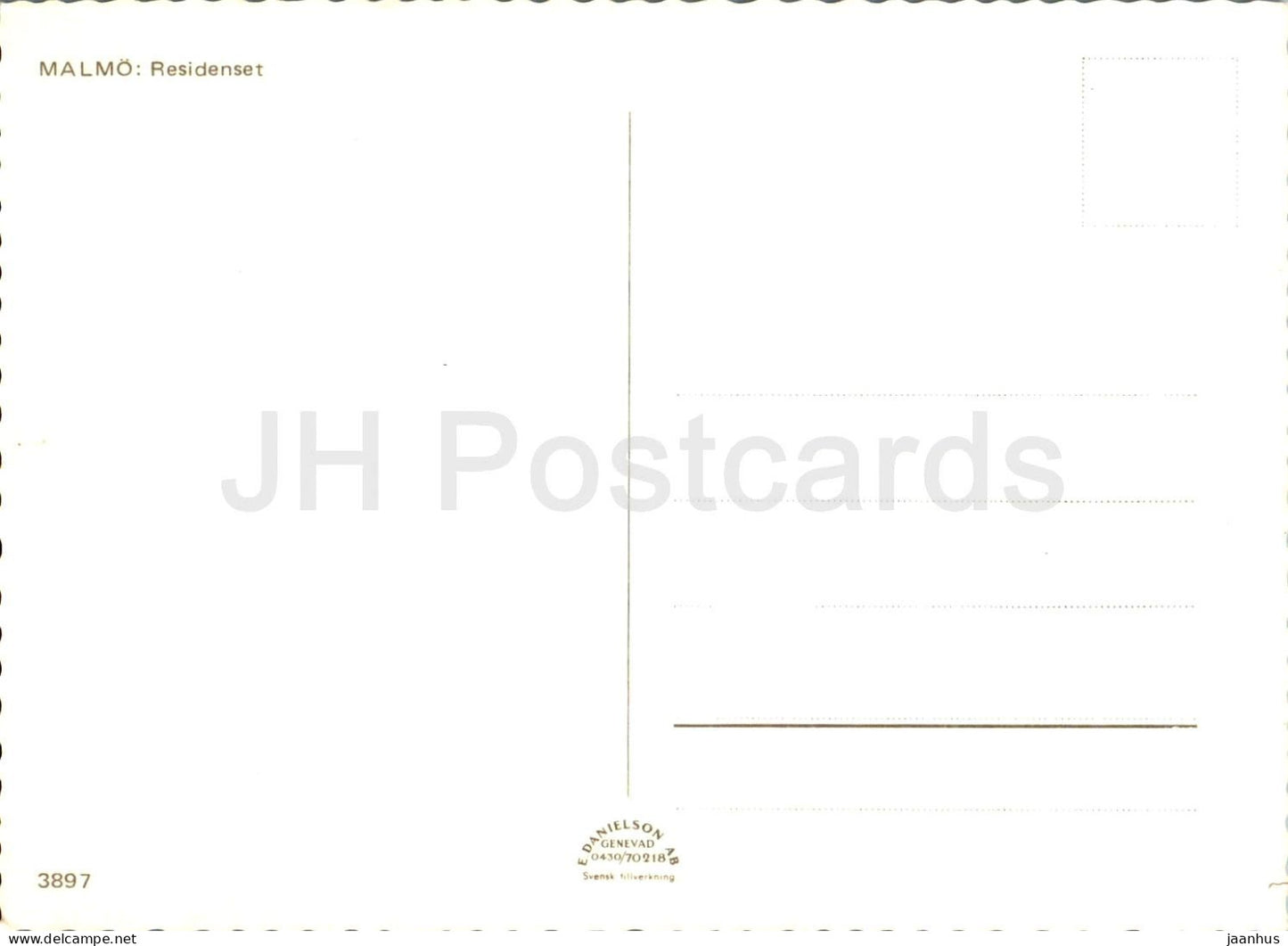 Malmo - Residenset - The Residence - 3897 - Sweden - unused