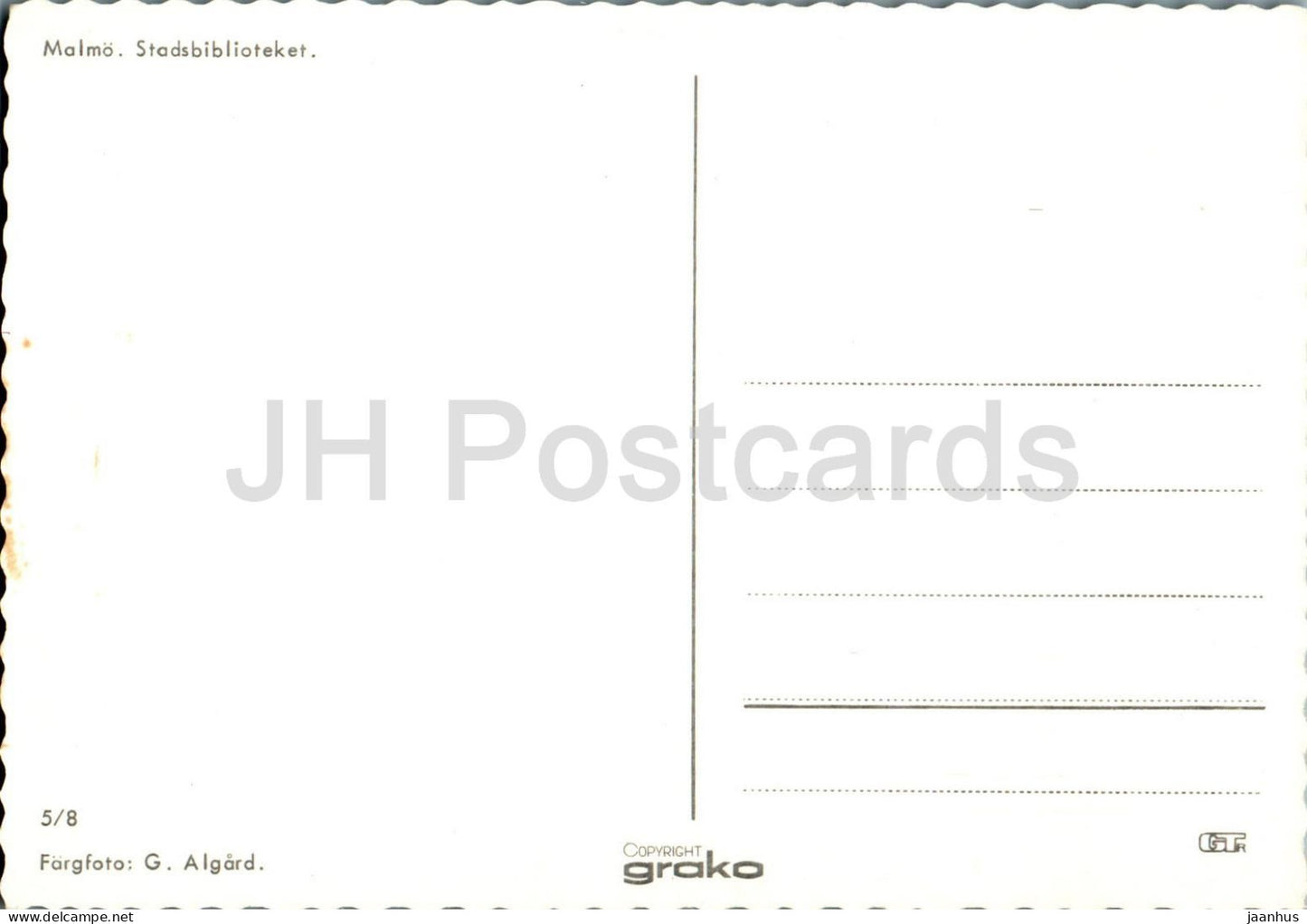 Malmö - Stadsbiblioteket - Bibliothek - Grako - 5/8 - Schweden - unbenutzt