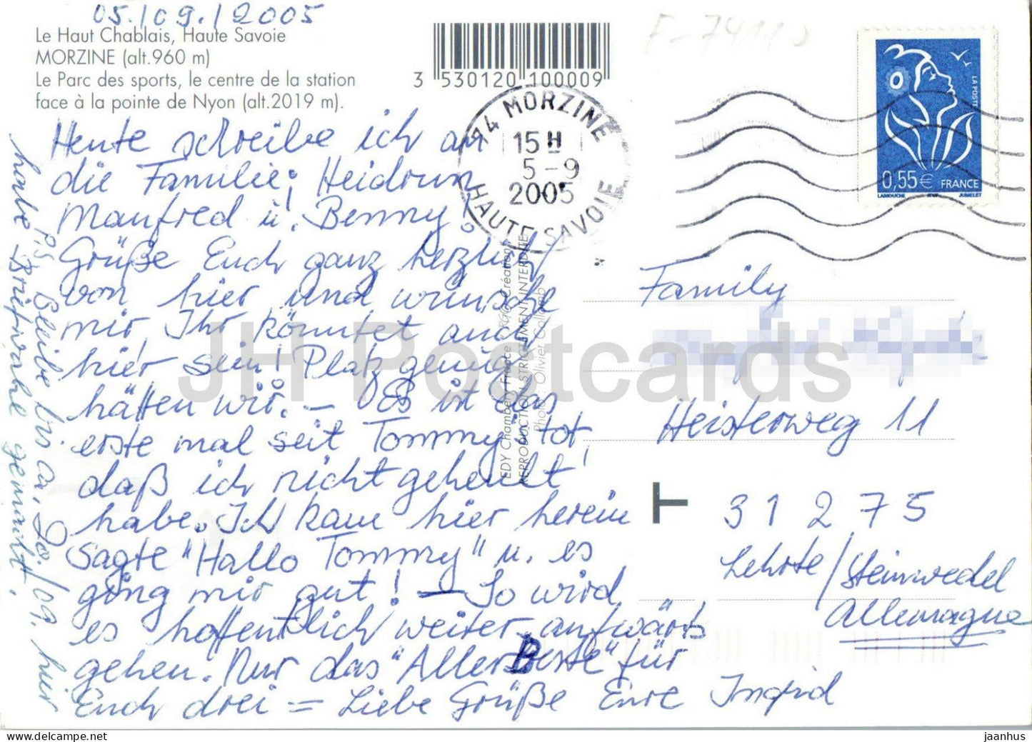 Le Haut Chablais - Morzine - Le Parc des sports, das Zentrum der Station - Seilbahn - 2005 - Frankreich - gebraucht