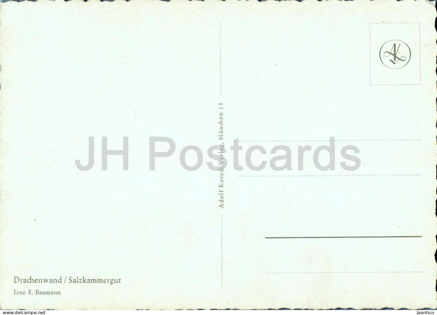 Drachenwand - Salzkammergut - Felsformation - Berge - Natur - alte Postkarte - Österreich - unbenutzt