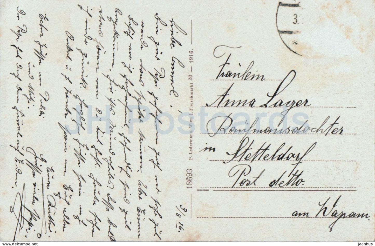 Sommerfrische Hinterbruhl bei Modling - 18693 - carte postale ancienne - 1916 - Autriche - utilisé