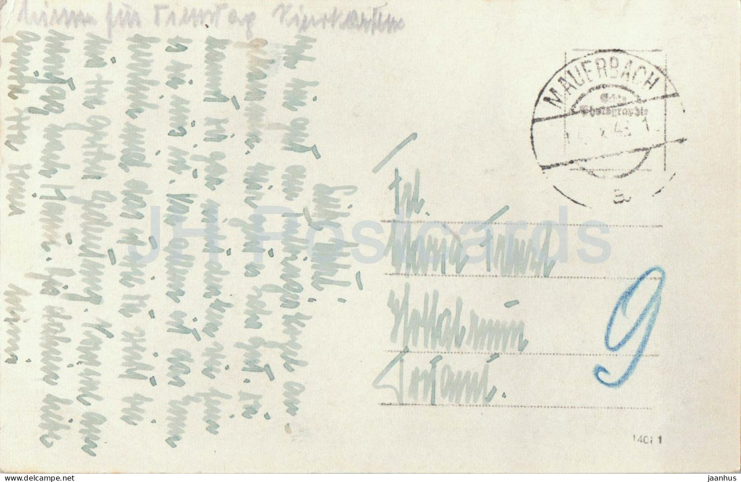 Wien - Vienne - collage de vues sur la ville - églises et Rathaus - multiview - 201 - carte postale ancienne - années 1940 - Autriche - utilisé