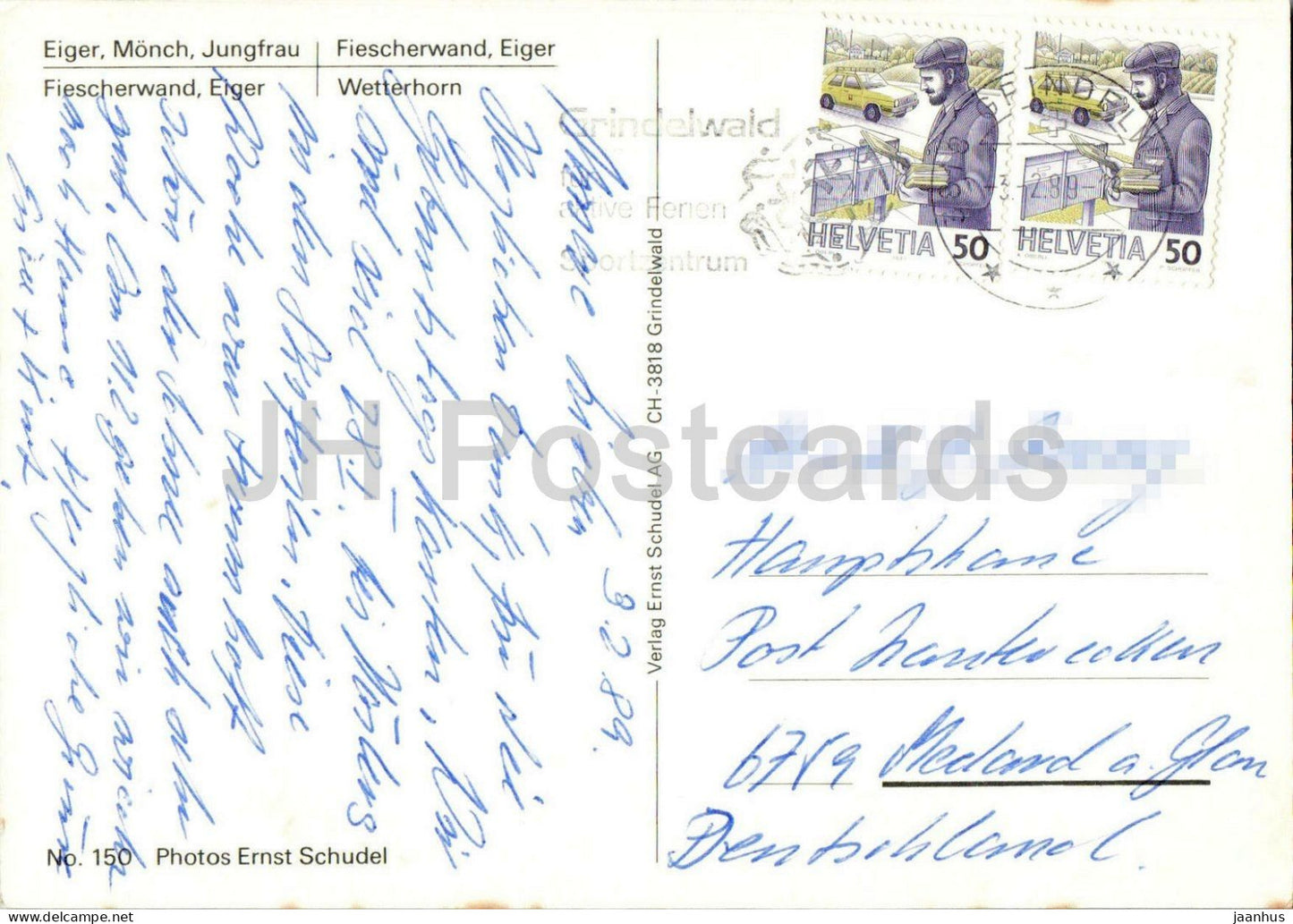 Grindelwald - Bernese Oberland - Eiger Monch Jungfrau - mountains - multiview - 150 - 1989 - Switzerland - used
