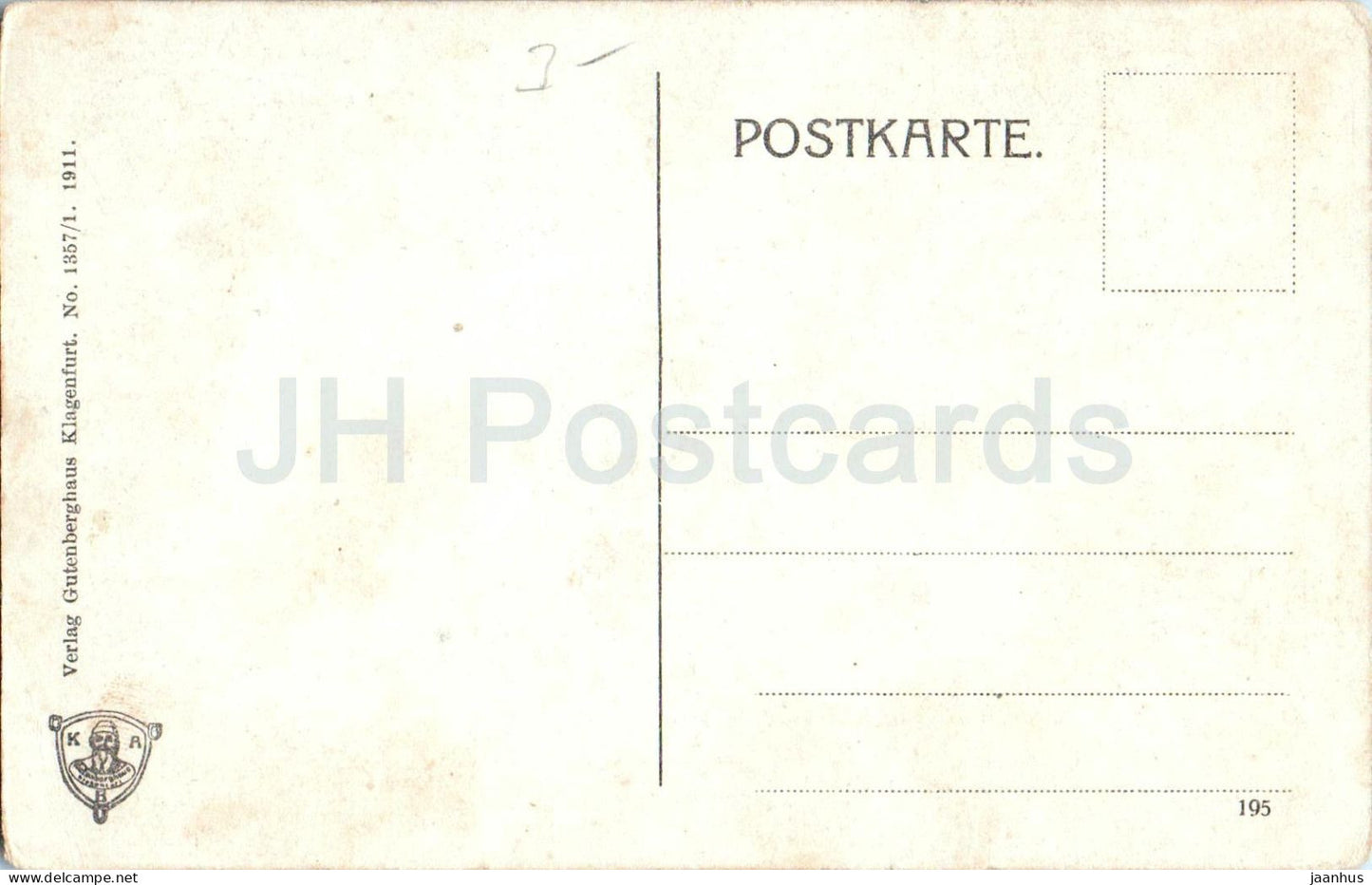 Klamm in der Raggaschlucht bei Obervellach - 1357/1 - carte postale ancienne - 1911 - Autriche - inutilisé