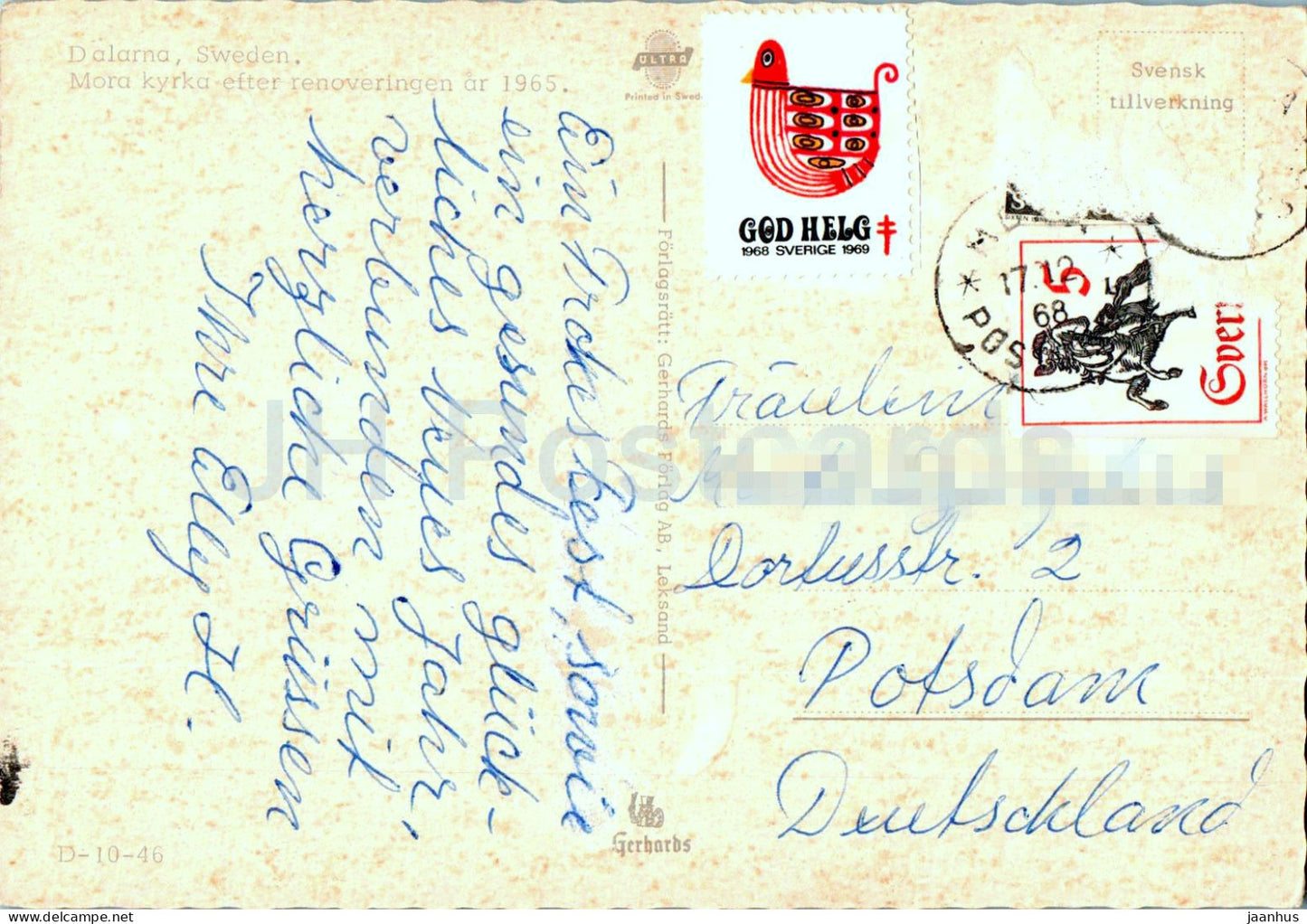 Mora Kyrka - Dalarna - Kirche - D-10-46 - 1968 - Schweden - gebraucht