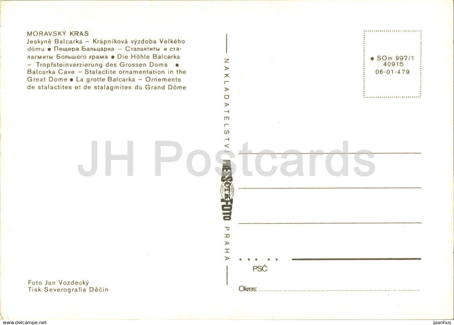 Moravian Karst - Moravsky kras - Balcarka Cave - Stalactite ornamentation - Czech Republic - Czechoslovakia - unused
