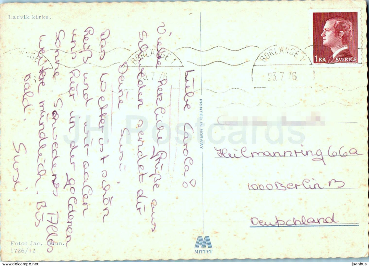 Larvik Kirke - église - 1726/12 - 1976 - Norvège - utilisé