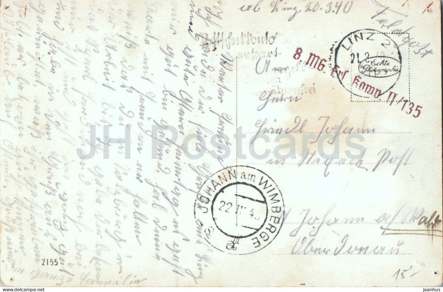 Linz an der Donau - city view with bridge - 2155 - Feldpost - military mail - old postcard - 1940 - Austria - used