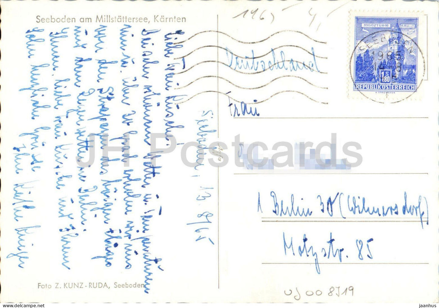 Seeboden am Millstattersee - Karnten - town view - lake - mountain - 1965 - Austria - used