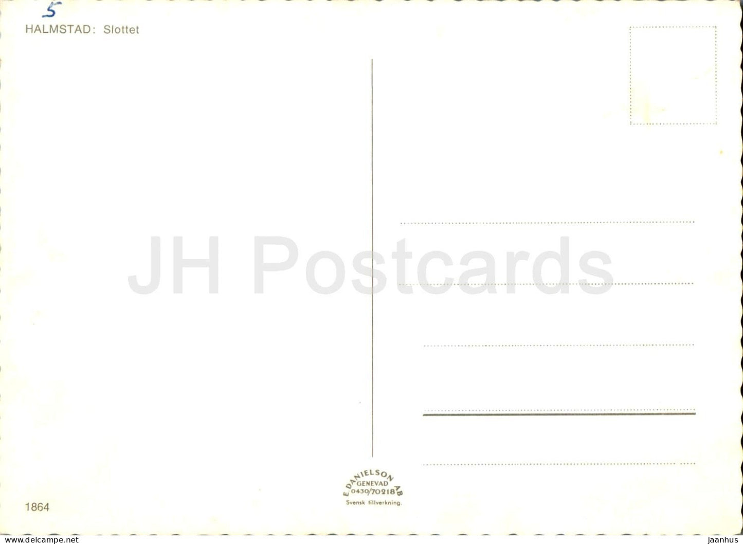 Halmstad - Slottet - château - bateau - 1864 - Suède - inutilisé