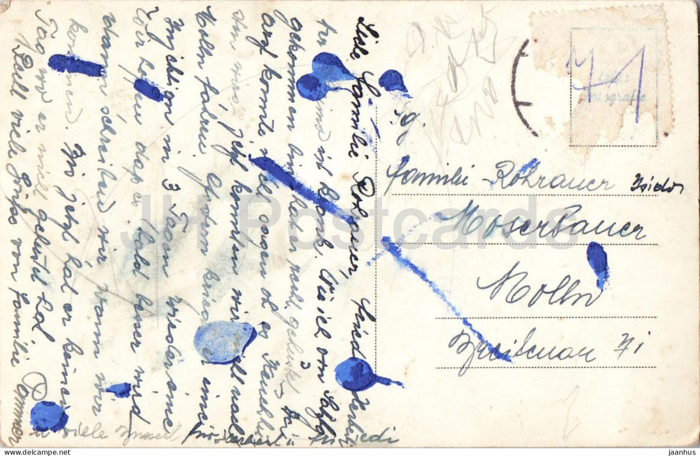 Linz ad Donau - Postlingberg - Ein silles Deingedenken - vue panoramique - carte postale ancienne - années 1930 - Autriche - utilisé