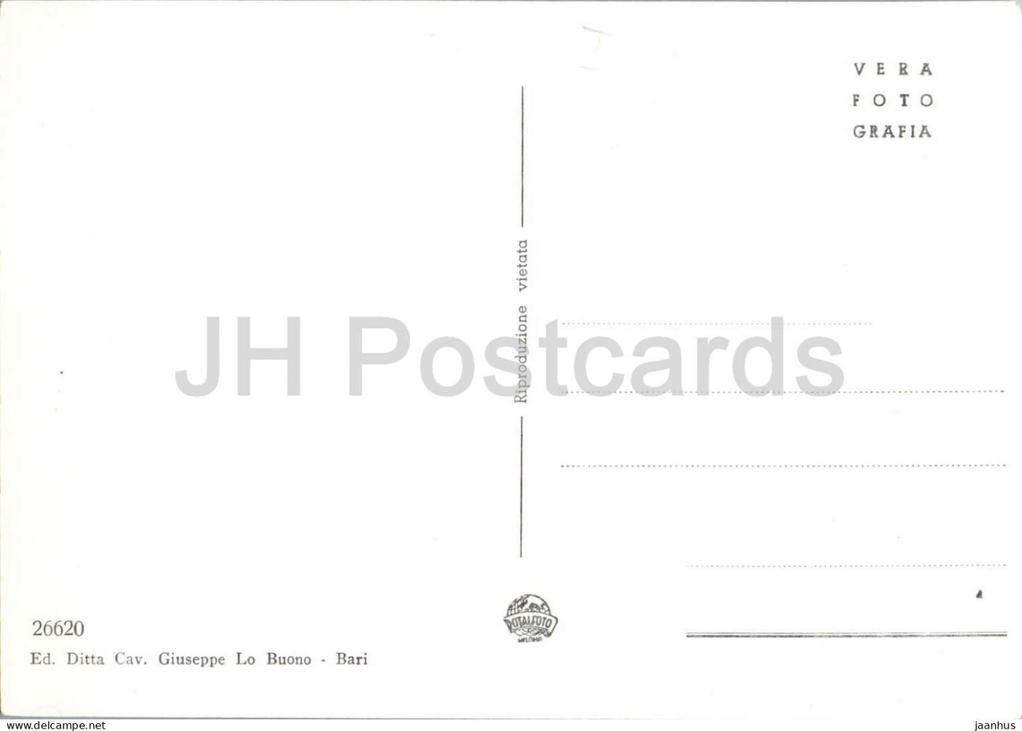 Bari - Lungomare Nazario Sauro - fishing boat - harbour Apulia - 26620 - old postcard - Italy - unused