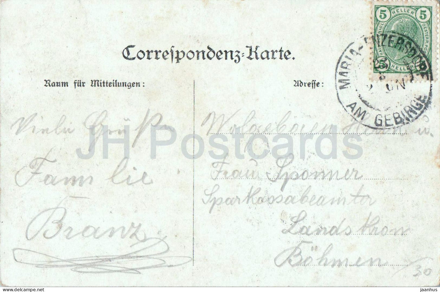 Gruss aus Maria Enzersdorf - Litho - église - carte postale ancienne - années 1900 - Autriche - utilisé