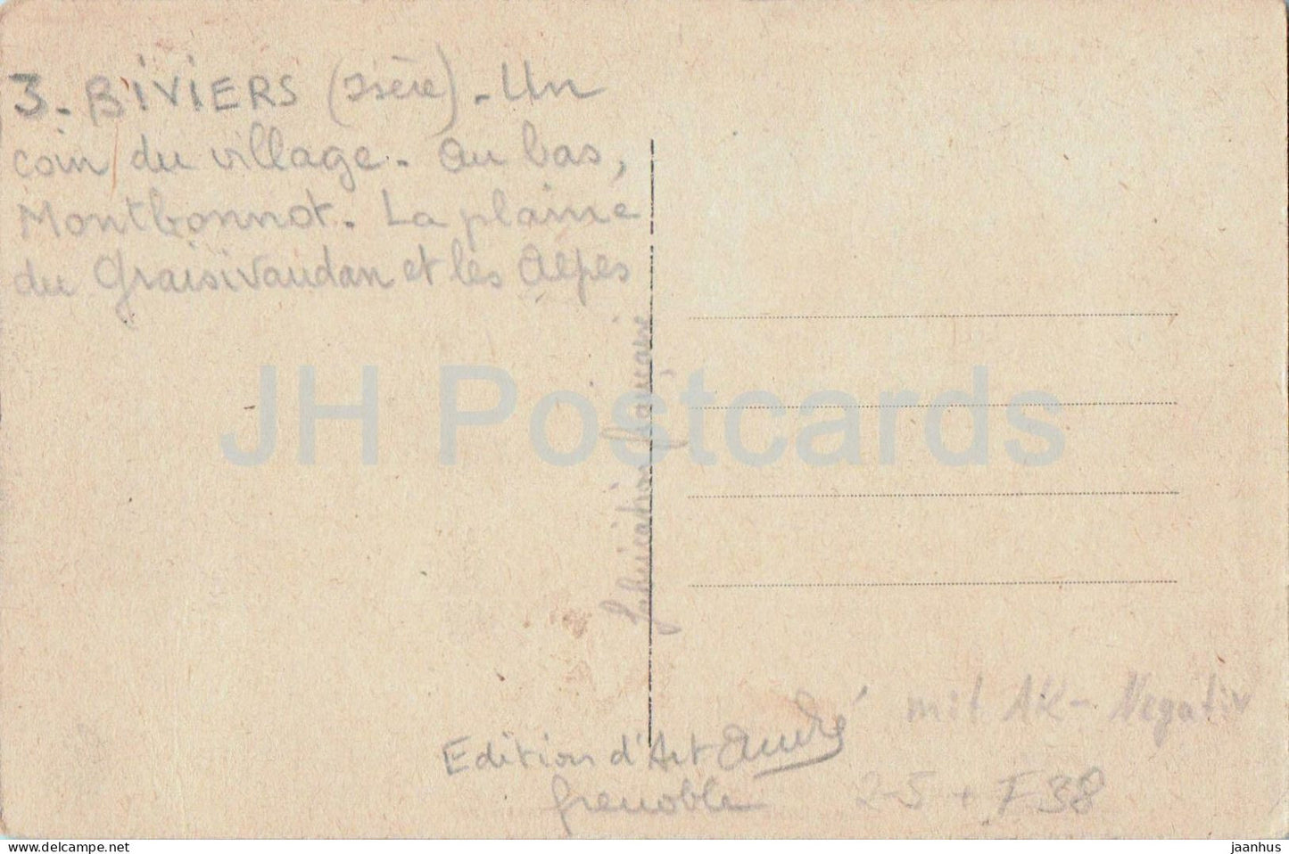 Biviers - Un coin du village de Biviers - au bas Montbonnot - old postcard - France - used