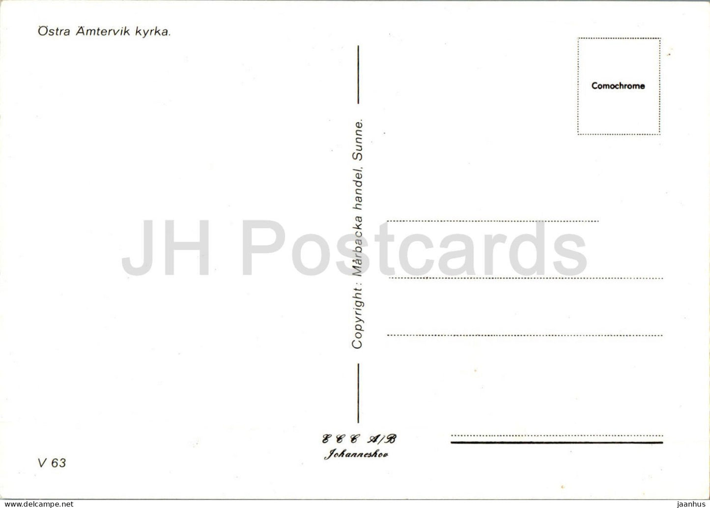 Ostra Amtervik kyrka - Kirche - 63 - Schweden - unbenutzt