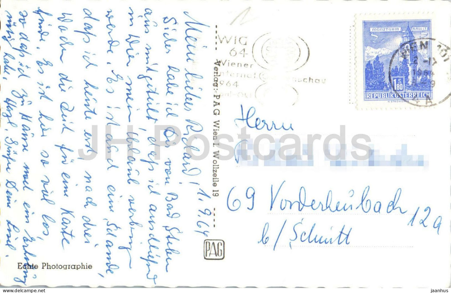Wien - Vienna - Panorama mit Hochhaus - 45512 - 1964 - Österreich - gebraucht