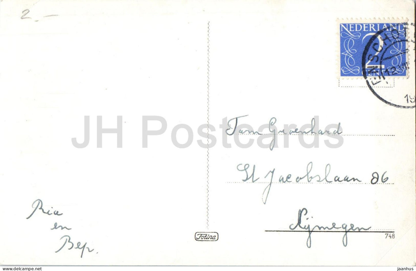 Salutations de Bois-le-Duc - salutations - cathédrale - vues de la ville - vues multiples - ancienne carte postale - années 1950 - Pays-Bas - utilisée