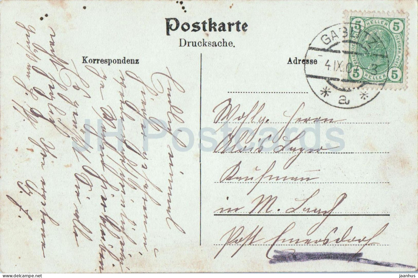 Gablitz - N.-Oe. 330 m Seehohe - panorama - n° 7371 - carte postale ancienne - 1907 - Autriche - oblitéré