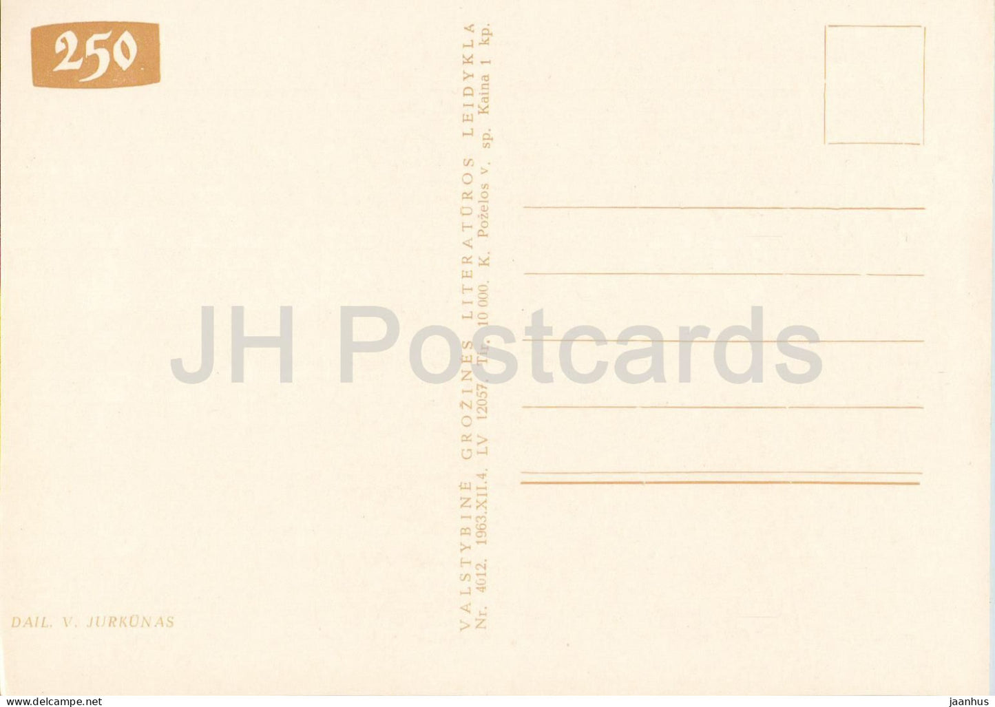 Die Jahreszeiten von K. Donelaitis – Dorfgespräche – Herbst – Illustration von V. Jurkunas – 1963 – Litauen, UdSSR – ungebraucht