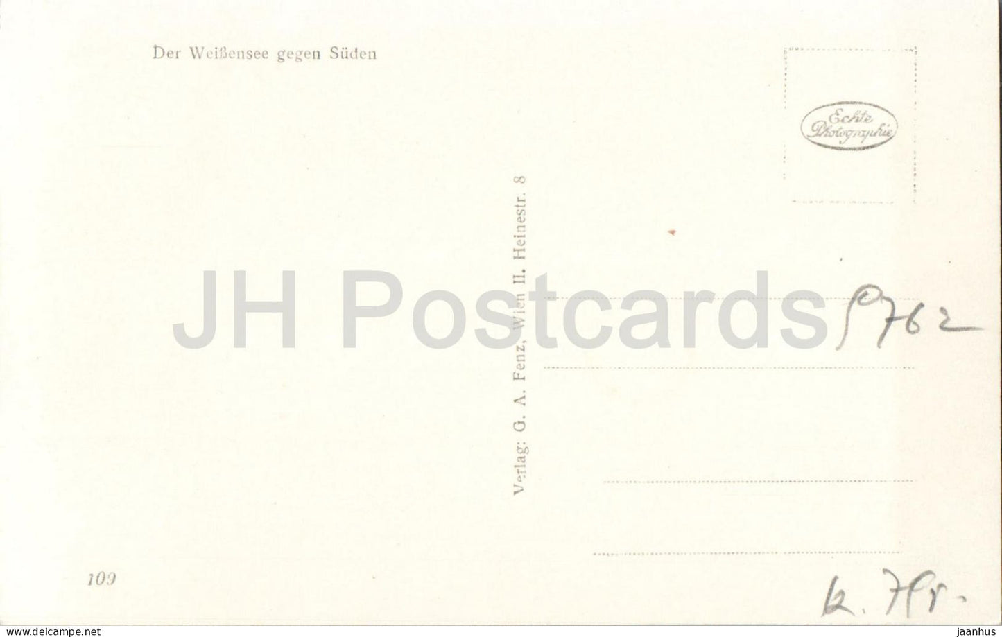 Der Weissensee gegen Suden - Panorama panoramique - 109 - carte postale ancienne - années 1930 - Autriche - inutilisé