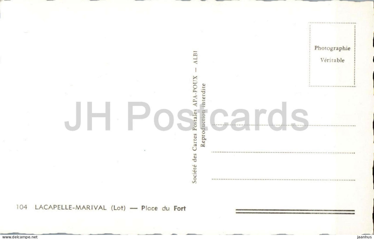 Lacapelle Marival - Lot - Place du Fort - Fort Square - Platzhäuser - Dorf - 104 - alte Postkarte - Frankreich - unbenutzt