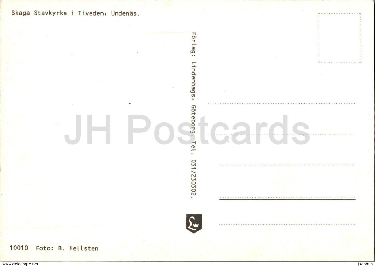 Skaga Stavkyrka i Tiveden - Udenas - église - 10010 - Suède - inutilisé