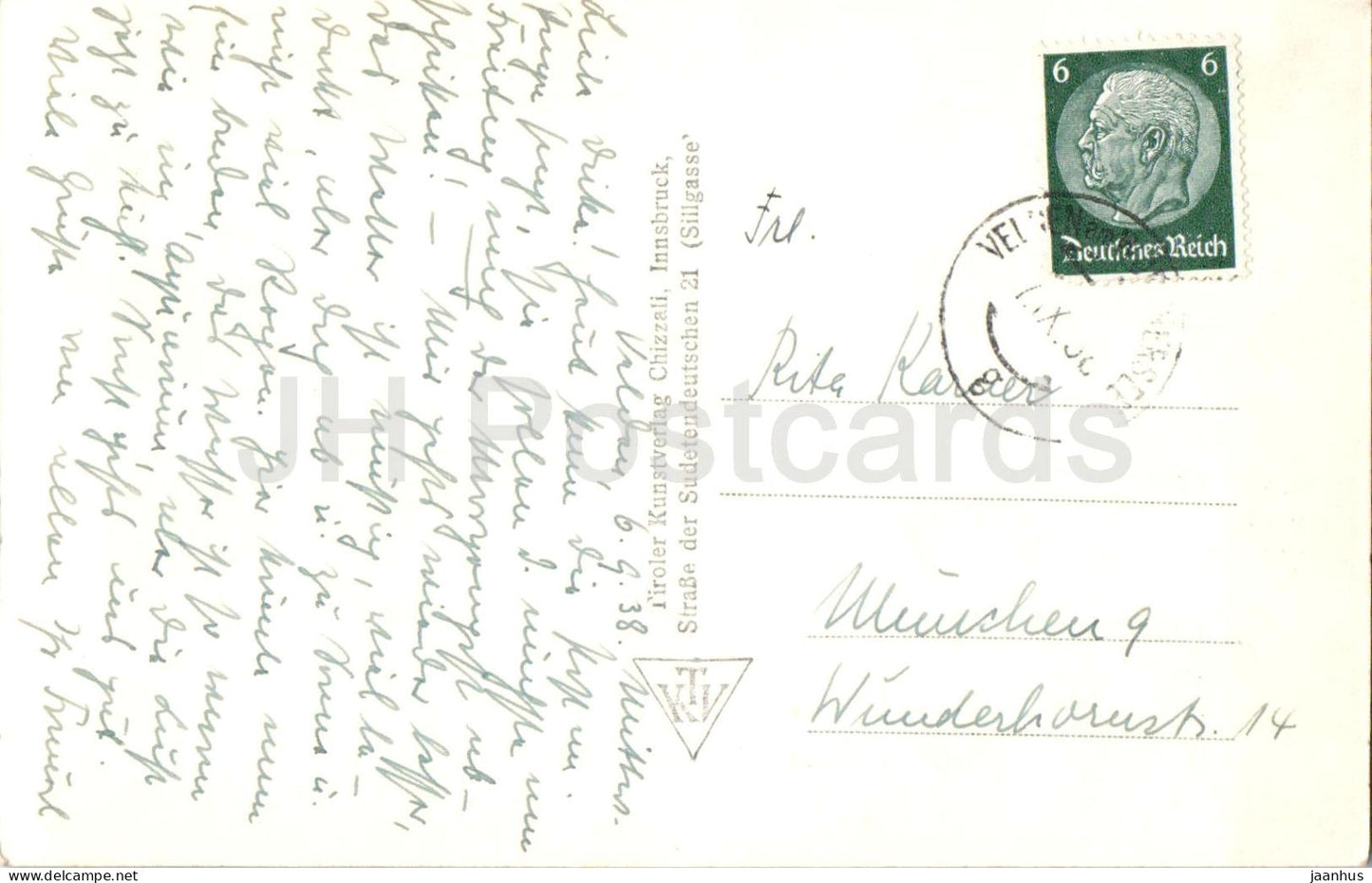 Velden am Worthersee - Carinthia landscape view - 4413 - old postcard - 1938 - Austria - used