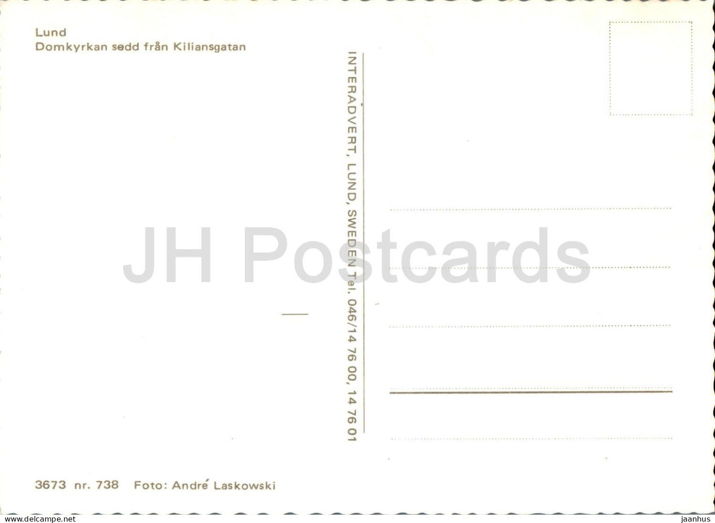 Lund Domkyrkan seds fran Kiliansgatan - cathedral - 3673 - Sweden - unused