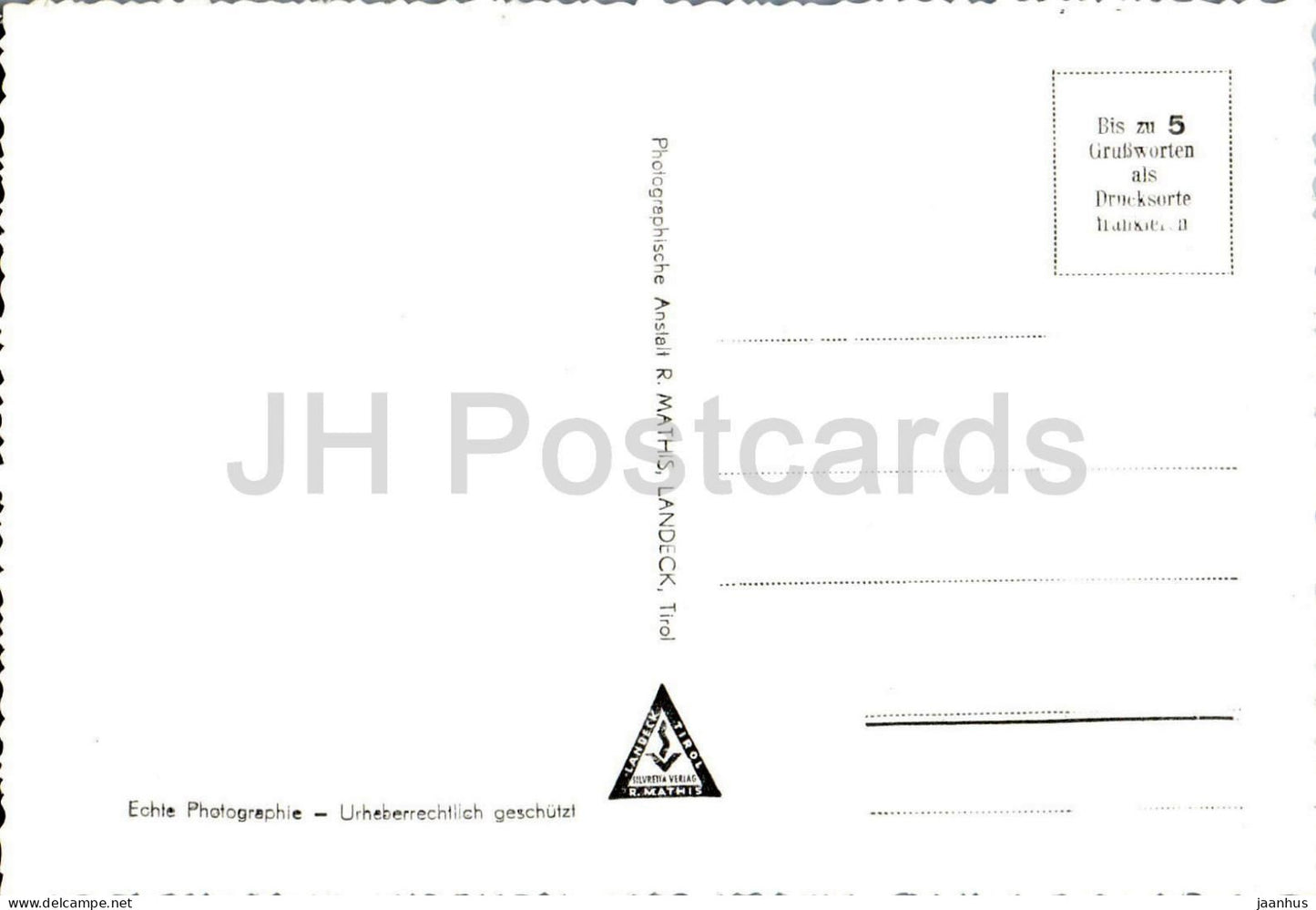 Arlbergpasshohe mit Schindlerspitze u. Valluga - mountain road - bus - car Alps - 8606 - old postcard - Austria - unused