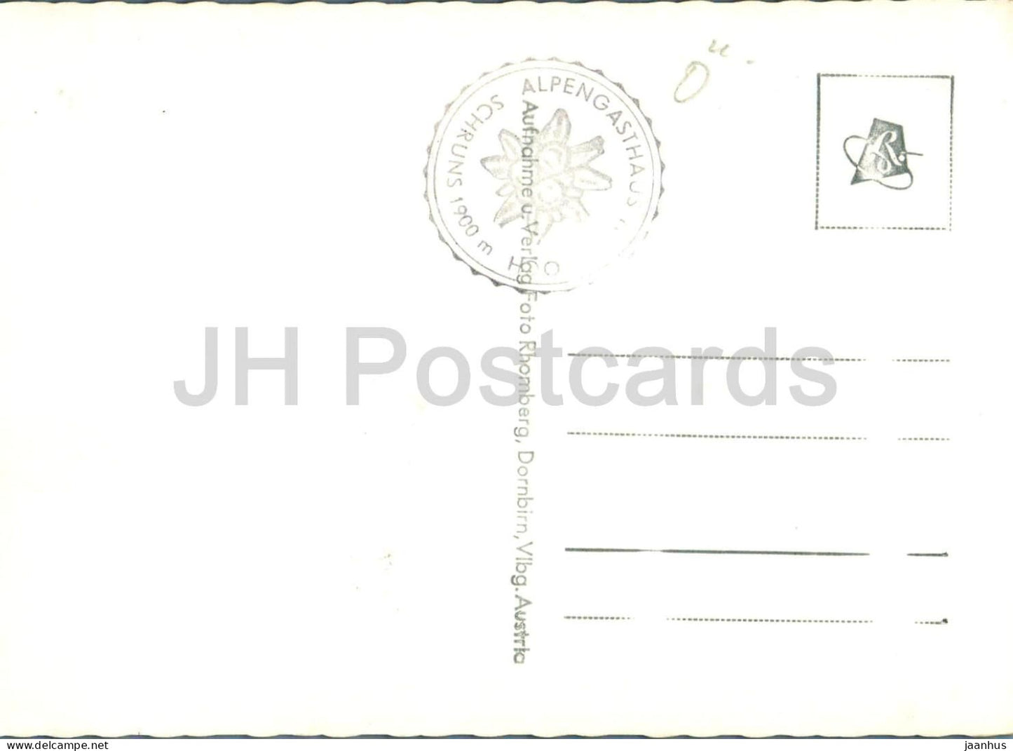 Alpengasthaus Hochjoch - Schruns im Montafon - restaurant de montagne - personnes Alpes 11602 - ancienne carte postale - Autriche - non utilisée