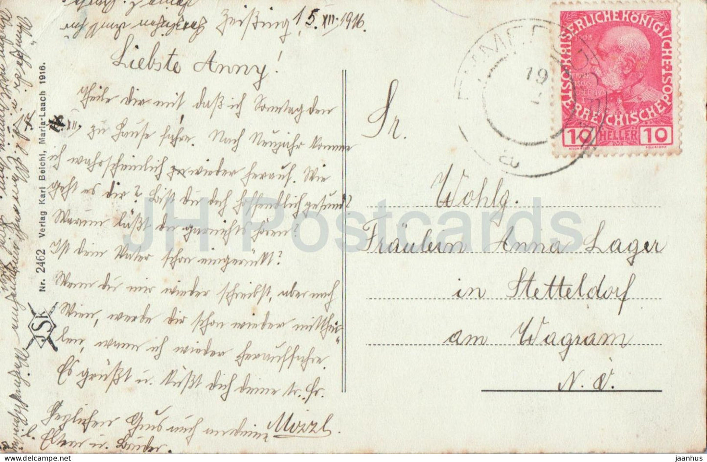 Gnadenaltar der Wallfahrtskirche in Maria Laach am Jauerling - church - 2462 - old postcard - 1916 - Austria - unused