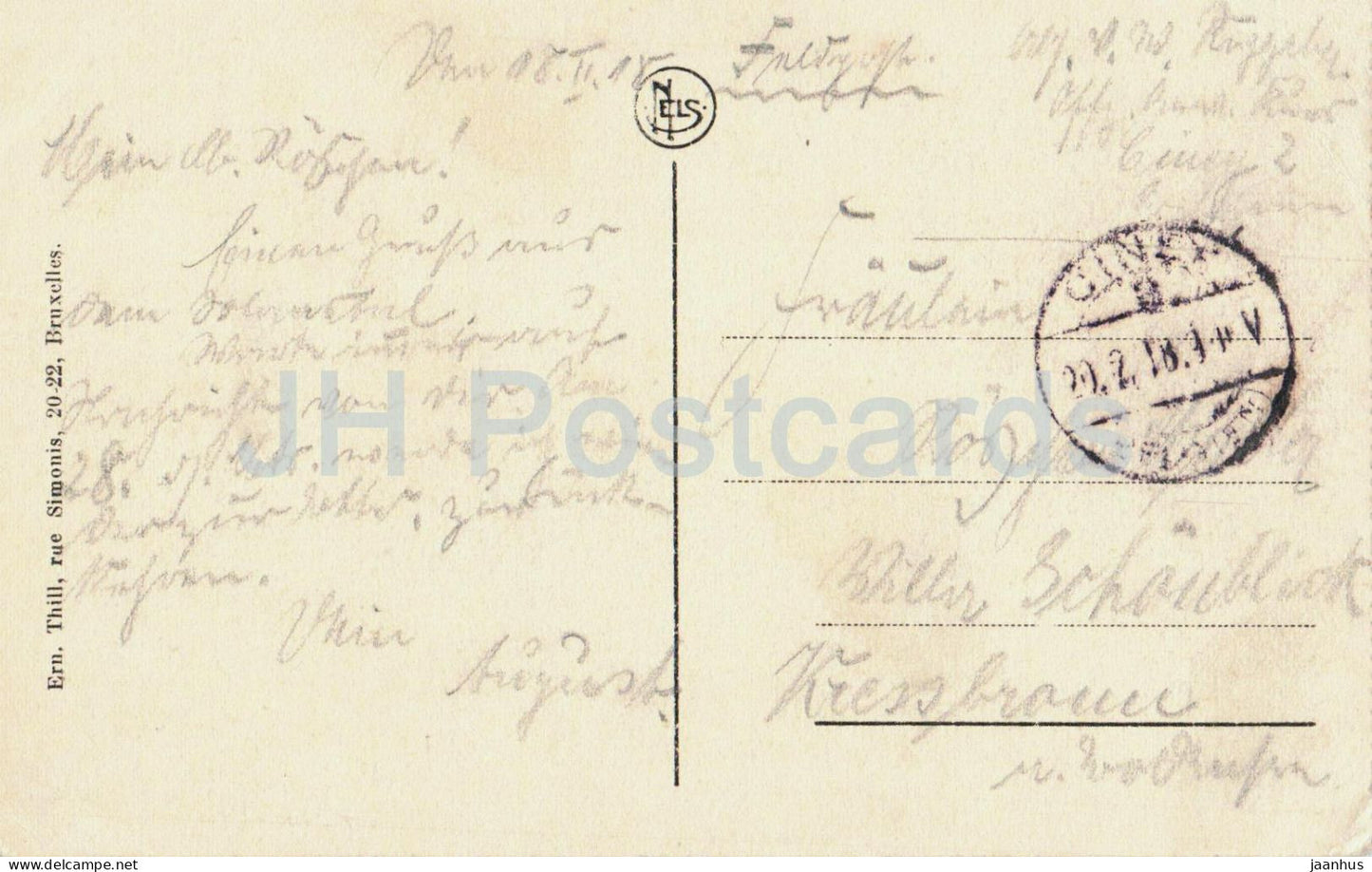 Profondeville - Arrivee des Bateaux - Arrival of Ships - ship - Feldpost - old postcard - 1918 - Belgium - used