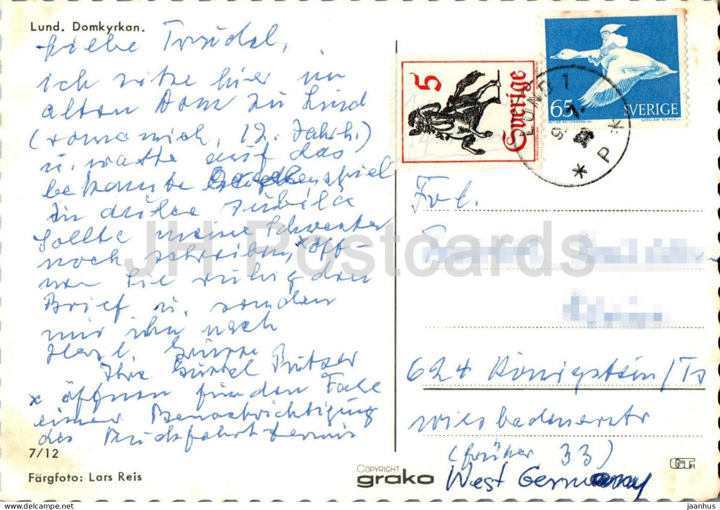 Lund Domkyrkan - cathédrale - 7/12 - Suède - occasion